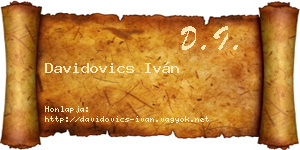 Davidovics Iván névjegykártya